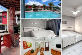 Casas com 2 ou 3 suítes (todas com ar), internet privativa 300MBPS localizadas em condomínio a 250m da Praia de Taperapuã, Piscinas adulto e infantil, Sauna, churrasqueiras e Segurança 24hrs.